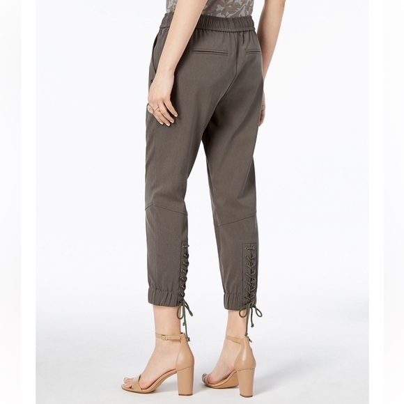INC Lace-Up Cropped Jogger Pants - Picture 1 of 12